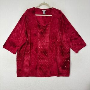 Catherines Deep Red Women's Blouse